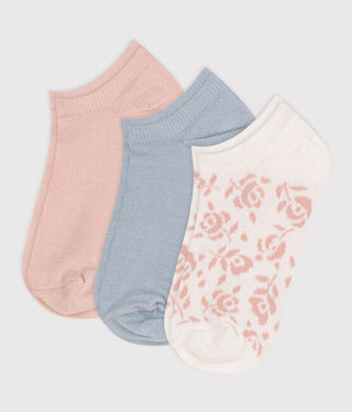 Children's Floral Cotton Socks - 3-Pack