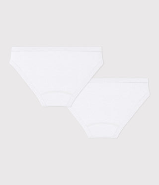 Girls' White Knickers - 2-Pack