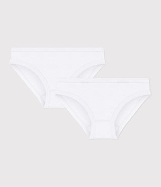 Girls' White Knickers - 2-Pack