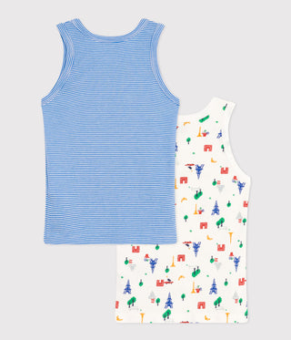 Children's Paris Cotton Vest Tops - 2-Pack