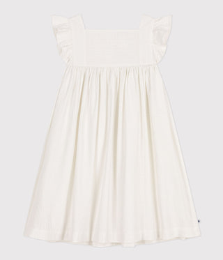 Girls' Sleeveless Textured Cotton Dress