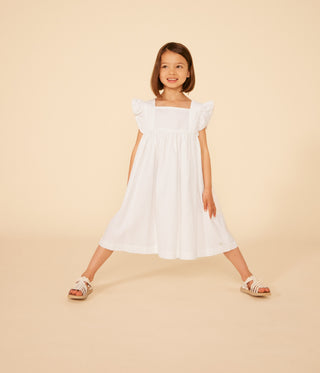 Girls' Sleeveless Textured Cotton Dress