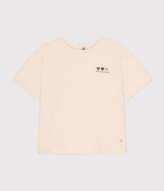 Women's Heart Printed Boxy Cotton T-Shirt