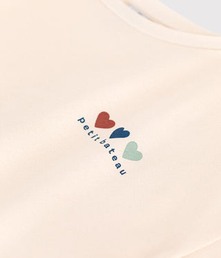 Women's Heart Printed Boxy Cotton T-Shirt