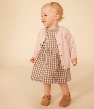 Babies' Short-Sleeved Seersucker Dress