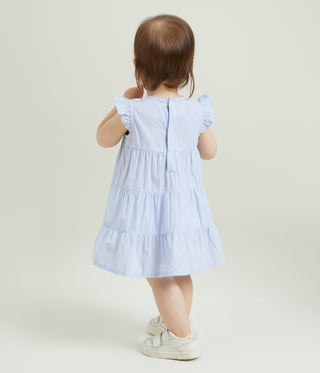 Babies' Sleeveless Striped Poplin Dress