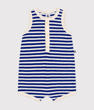 Babies' Terry Striped Short Playsuit
