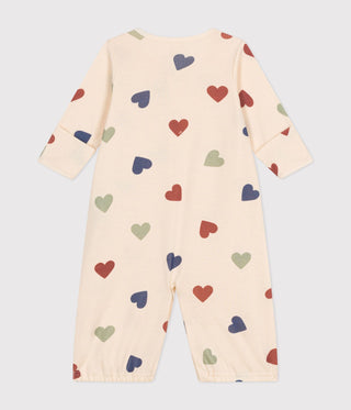 Babies' Heart Printed Cotton Jumpsuit /Sleeping Bag