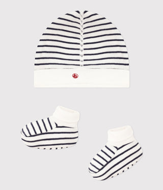 Babies' Breton Bonnet and Bootees Set