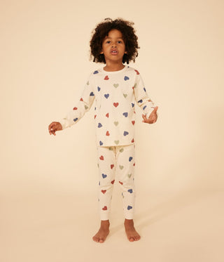 Children's Heart Printed Cotton Long-Sleeved Pyjamas