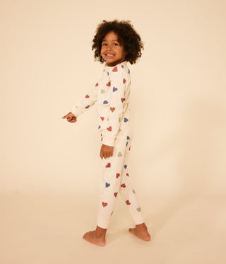 Children's Heart Printed Cotton Long-Sleeved Pyjamas