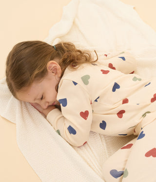 Children's Heart Printed Cotton Long-Sleeved Pyjamas