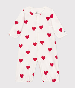 Babies' Heart Design Cotton Jumpsuit/Sleeping Bag