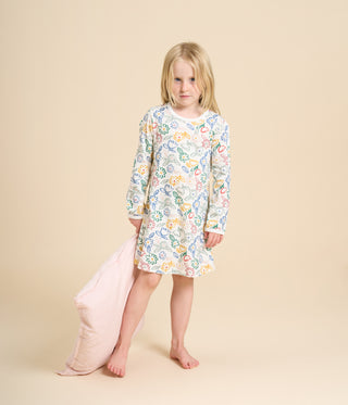 Girls' Floral-Patterned Nightdress