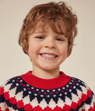 Children's Wool and Cotton Jacquard Jumper