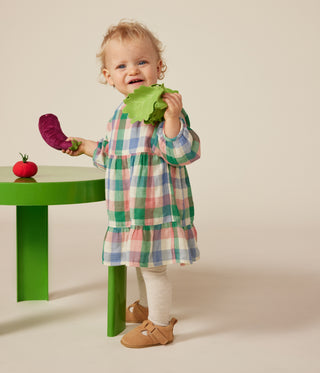 Babies' Long-Sleeved Cotton Gauze Dress