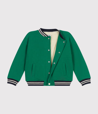 Boys' Varsity Jacket in Fleece and Sherpa