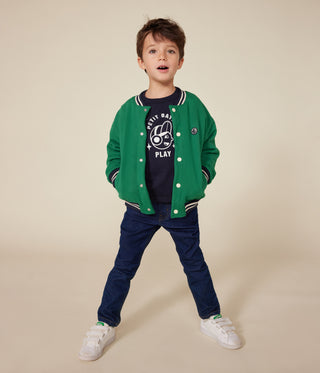 Boys' Varsity Jacket in Fleece and Sherpa