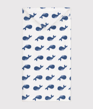 Babies' Whale Patterned Terry Bath Cape
