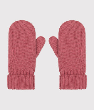 Children's Knitted Polar Fleece-Lined Mittens