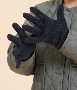 Children's Knitted Gloves Lined in Polar Fleece