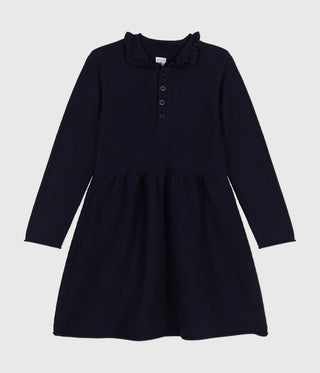 Girls' Long-Sleeved Knitted Dress