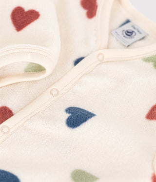 Babies' Heart Printed Fleece Onesie