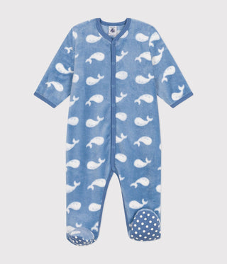 Babies' Whale Printed Fleece Onesie