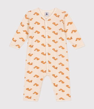 Babies' Squirrel Print Footless Pyjamas in Terry Towelling