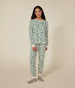 Women's Christmas Tree Print Cotton Pyjamas