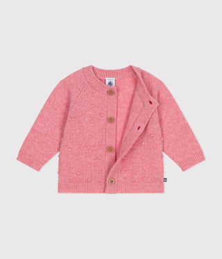 Babies' Knitted Cardigan Containing Wool