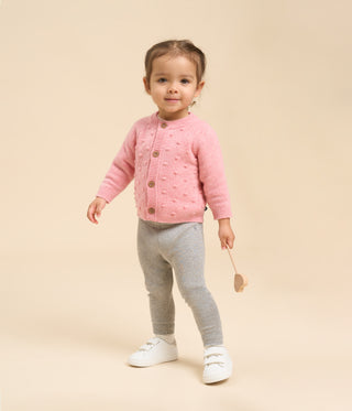 Babies' Knitted Cardigan Containing Wool