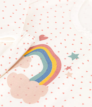 Girls' Cotton Pyjamas Printed with Rainbow and Heart