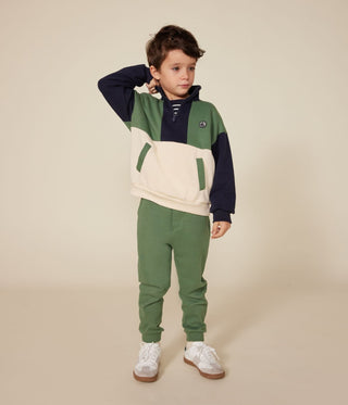 Boys' Shawl Collar Fleece Sweatshirt