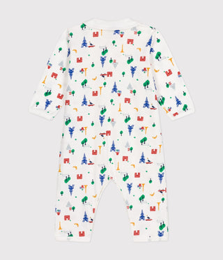 Babies' Paris Print Footless Cotton Pyjamas