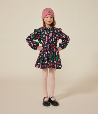 Girl's Long-Sleeved Flannel Dress