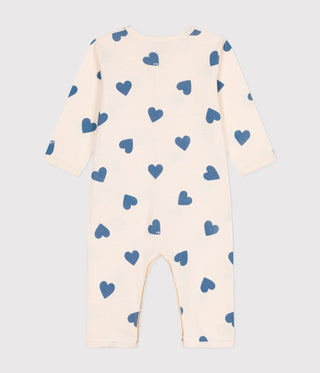 Babies' Heart Printed Cotton Footless Pyjama Suit