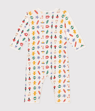 Babies' Christmas Printed Cotton Footless Pyjama Suit