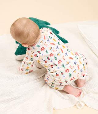 Babies' Christmas Printed Cotton Footless Pyjama Suit