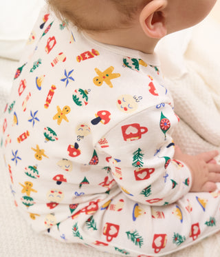 Babies' Christmas Printed Cotton Footless Pyjama Suit