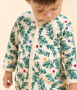 Babies' Christmas Tree Print Footless Cotton Pyjamas