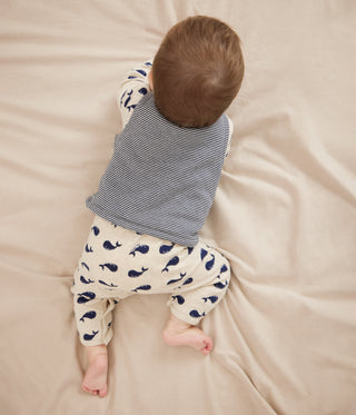 Babies' Reversible Whale Patterned Sleeveless Cotton Cardigan