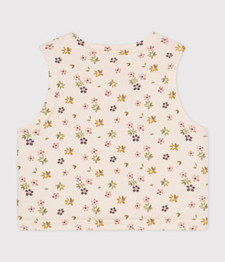 Babies' Reversible Sleeveless Cotton Cardigan