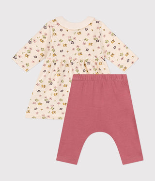 Babies' Cotton Dress and Leggings Set