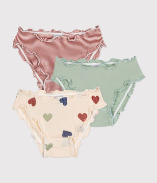 Girls' Frilly Cotton Knickers - 3-Pack