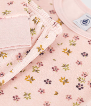 Children's Floral Print Velour Pyjamas