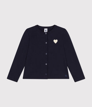 Girls' Heart Fleece Cardigan