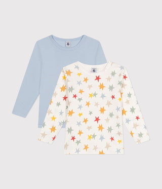 Children's Long-Sleeved T-Shirts With Stars - 2-Pack