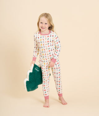 Children's Christmas Print Cotton Pyjamas