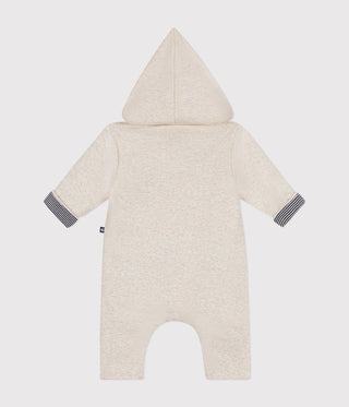 Babies' Padded Hooded Cotton Jumpsuit